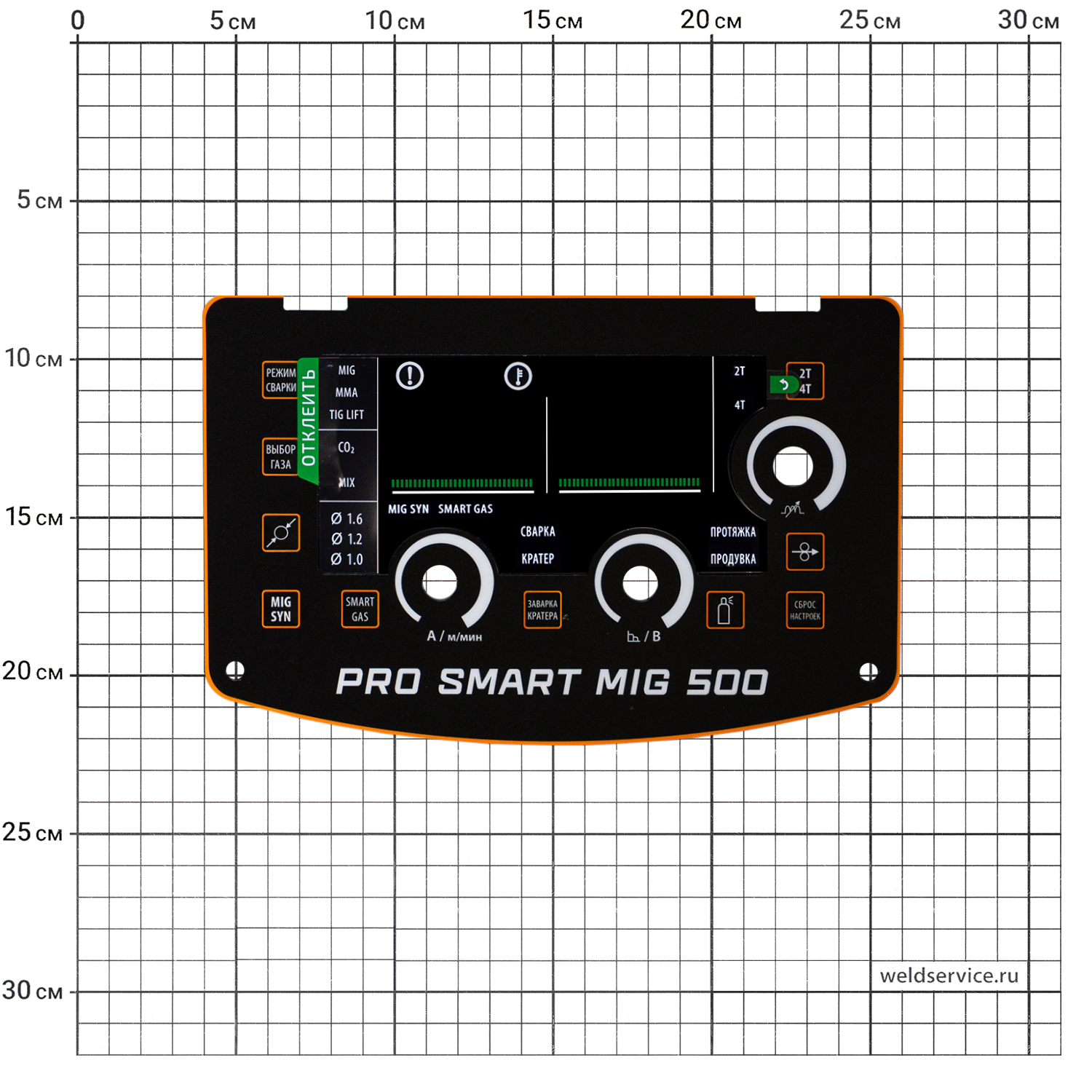 Накладка на переднюю панель PRO SMART MIG500(N215S)