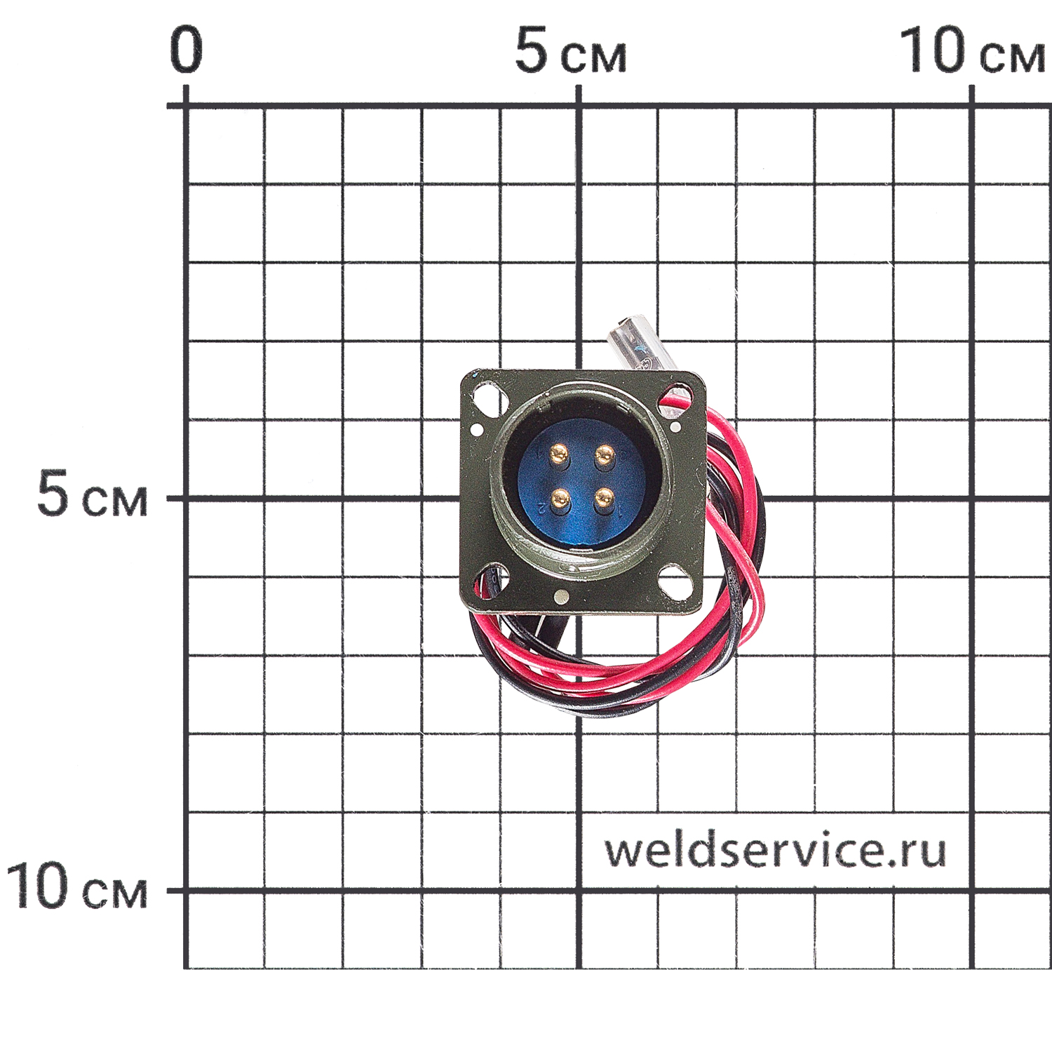 Разъем 4 pin панельный (ARC 315) (штекер)