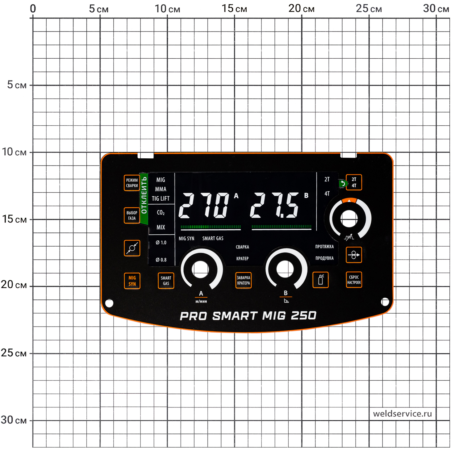 Накладка на лицевую панель PRO SMART MIG250（N248S）